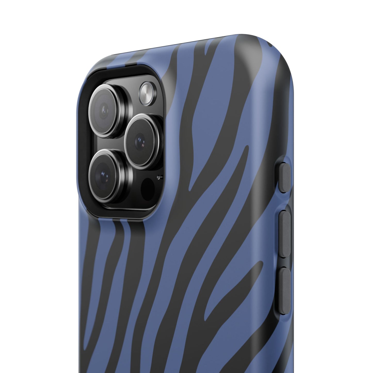 Blue & Black Zebra Stripe Phone Case