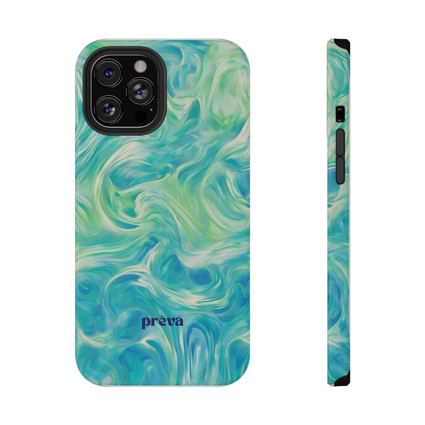 Teal & Green Swirl Phone Case