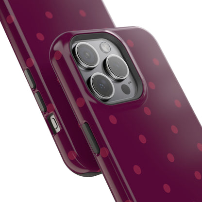 Maroon Polka Dots Phone Case