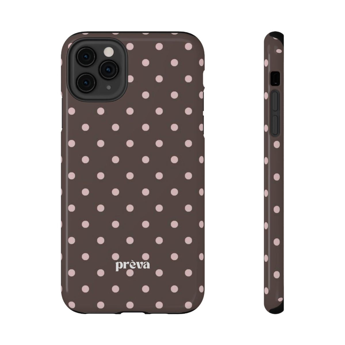 Brown and Pink Polka Dot Phone Case