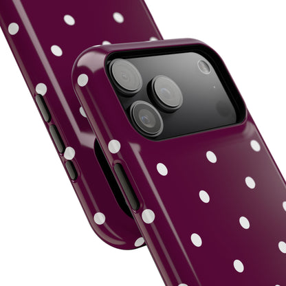 Maroon Polka Dot Phone Case