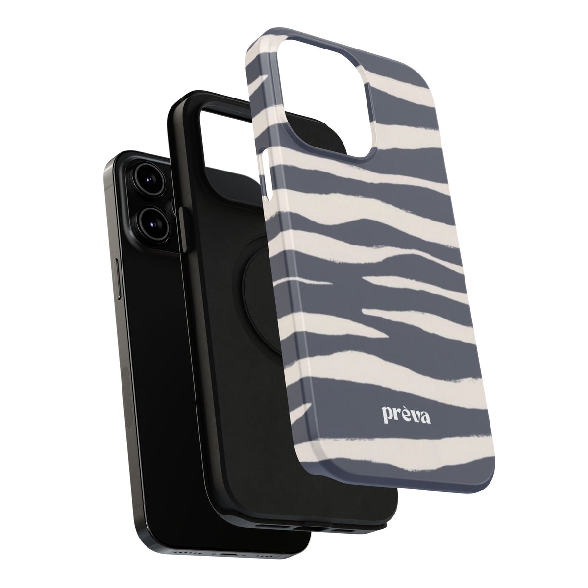 Navy & Cream Zebra Phone Case