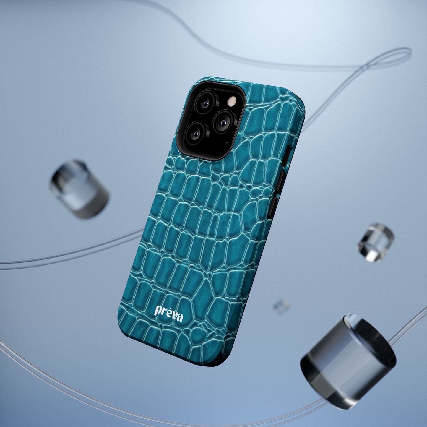 Teal Croc Phone Case