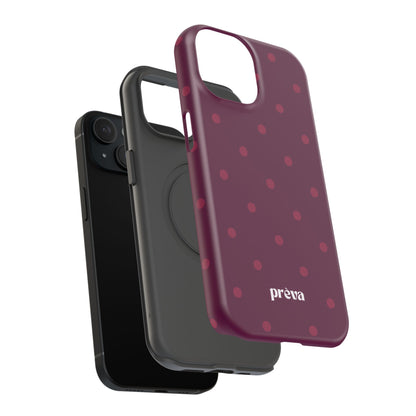 Maroon Polka Dots Phone Case