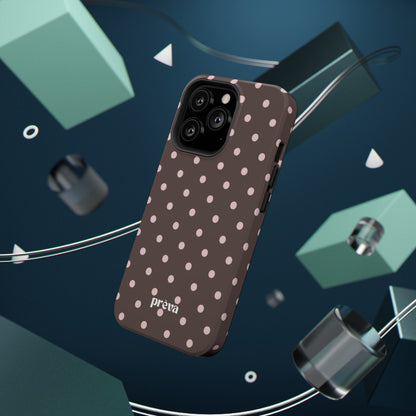 Brown and Pink Polka Dot Phone Case