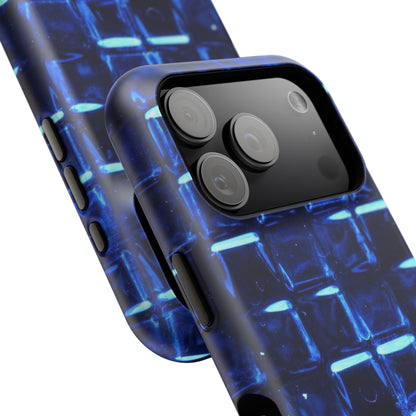 Blue Glass Tile Impact-Resistant Phone Case