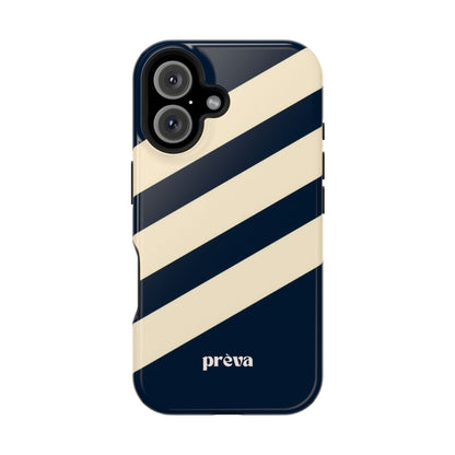 Striped Navy & Cream Phone Case