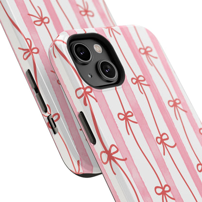 Pink Bow Chain Phone Case