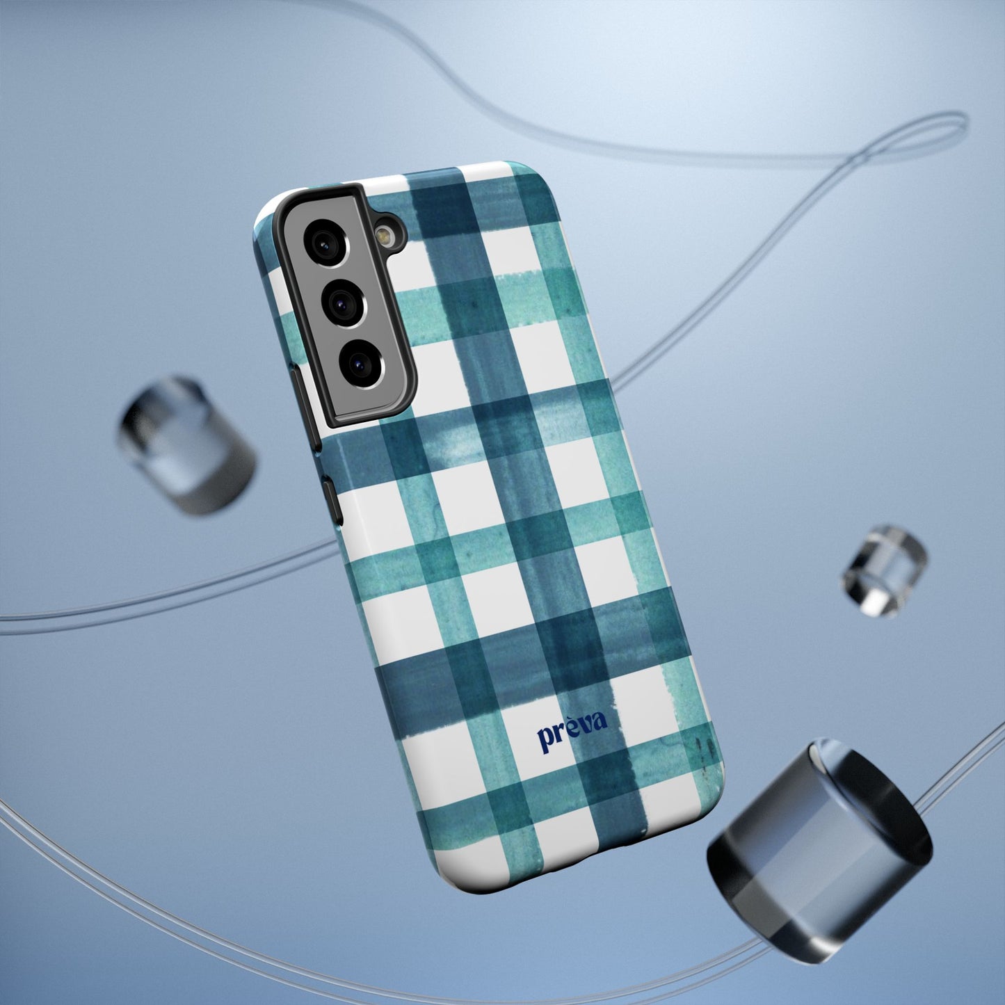 Teal Plaid Phone Case