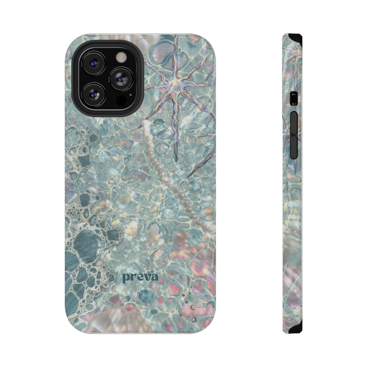 Marbled Seafoam Impact-Resistant Phone Case
