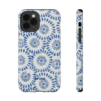 Blue Floral Spiral Phone Case