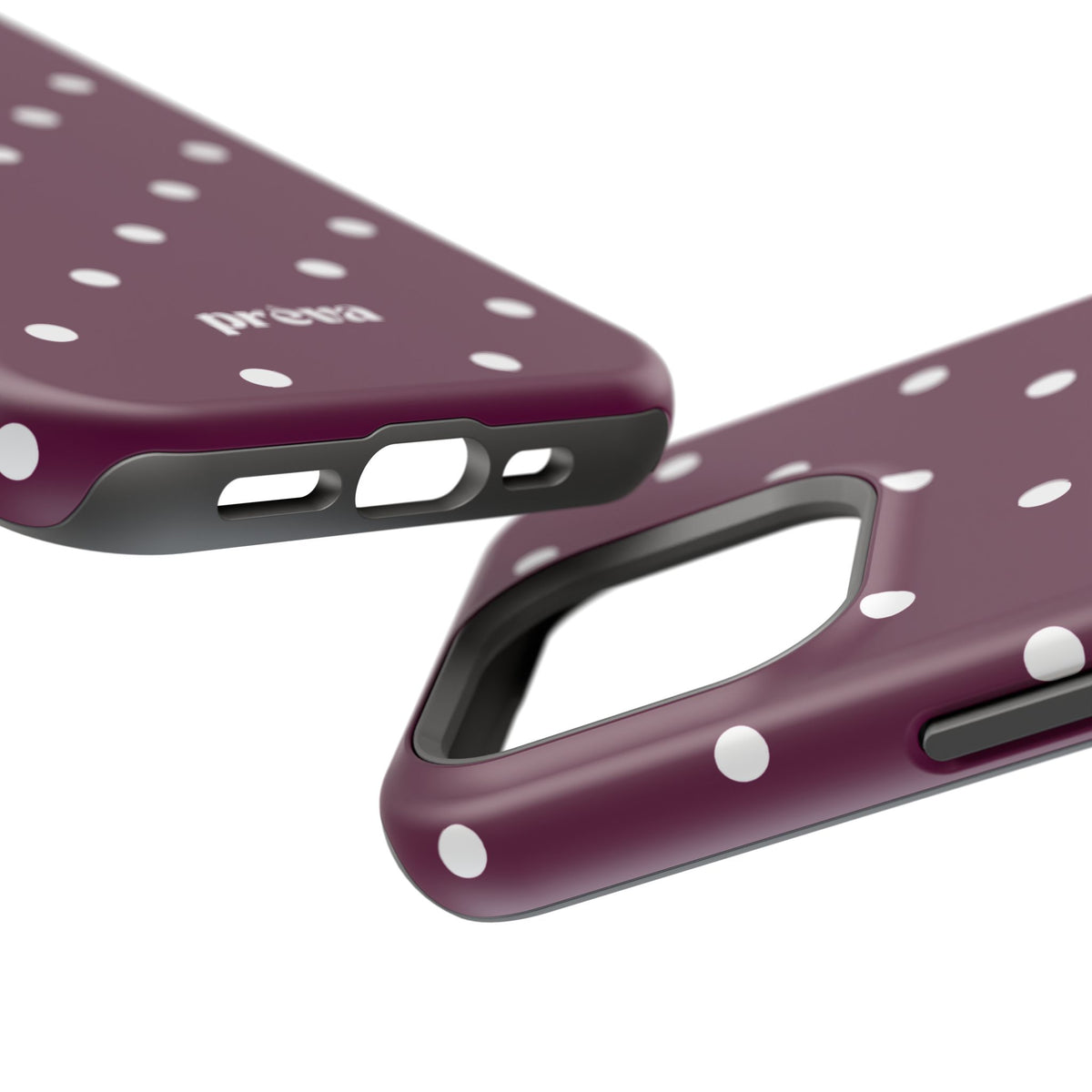 Maroon Polka Dot Phone Case