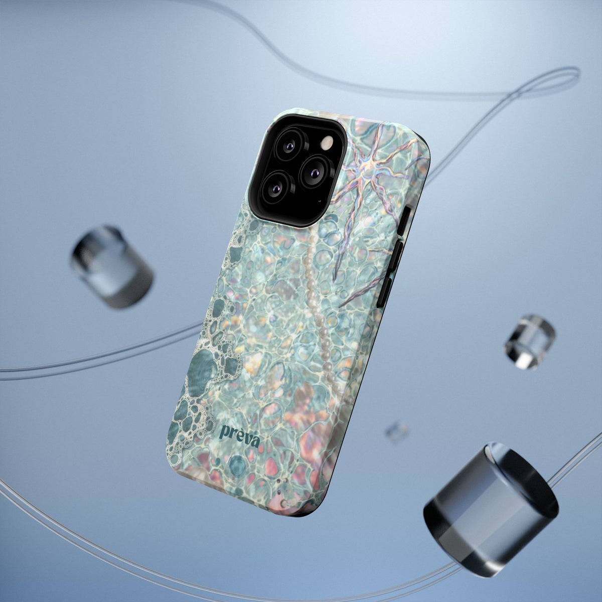 Marbled Seafoam Impact-Resistant Phone Case