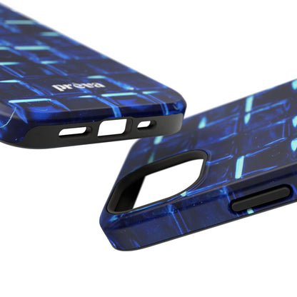 Blue Glass Tile Impact-Resistant Phone Case