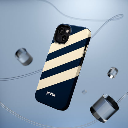 Striped Navy & Cream Phone Case