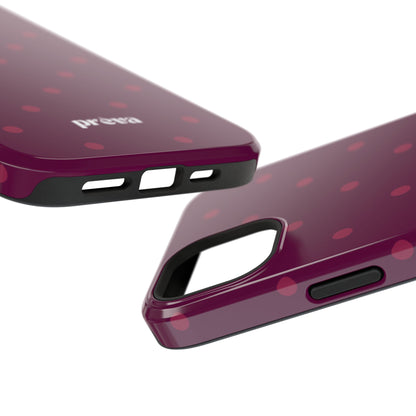Maroon Polka Dots Phone Case