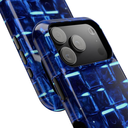 Blue Glass Tile Impact-Resistant Phone Case