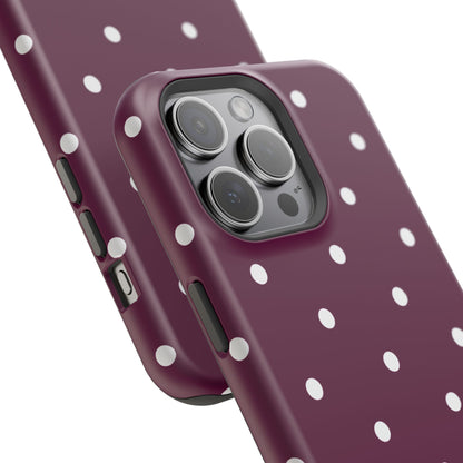Maroon Polka Dot Phone Case
