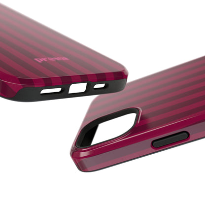 Burgandy Stripes x Ava Dudderar Phone Case