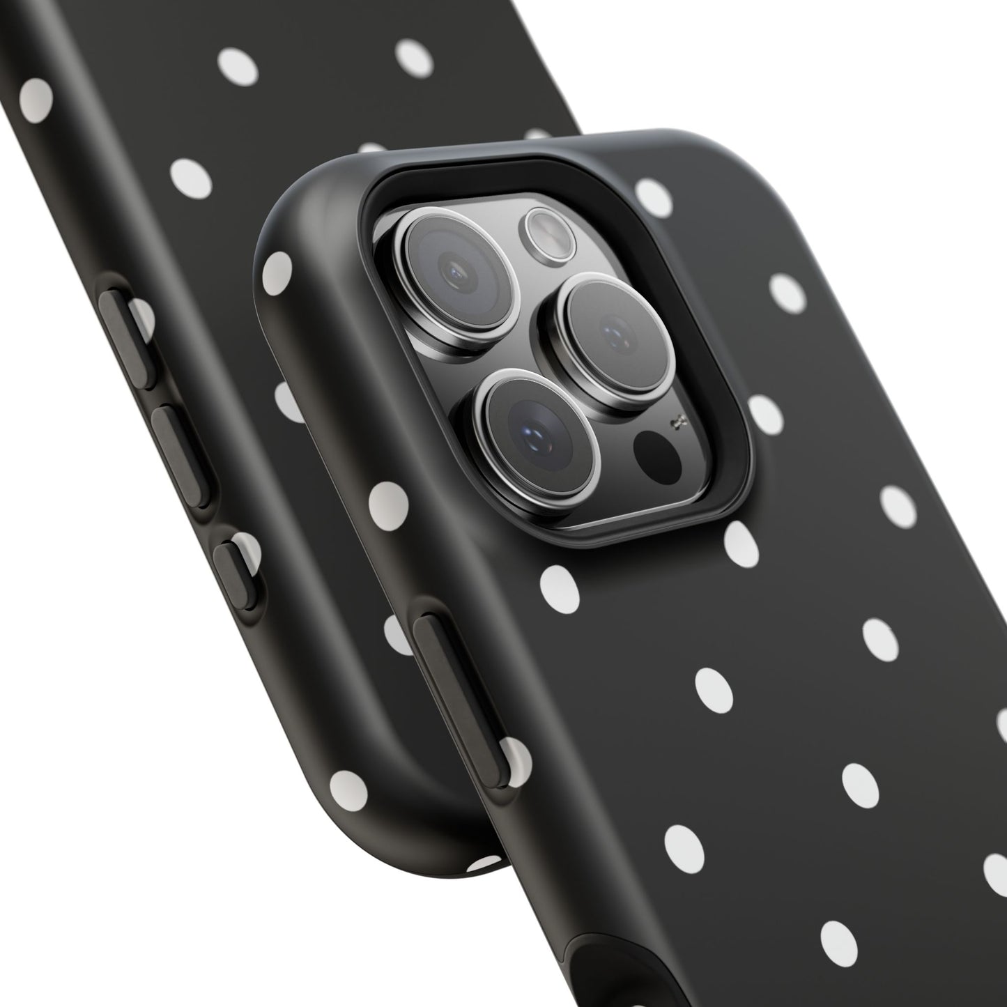 Black with White Polka Dots Phone Case