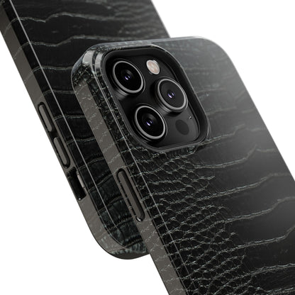 Black Croc Phone Case