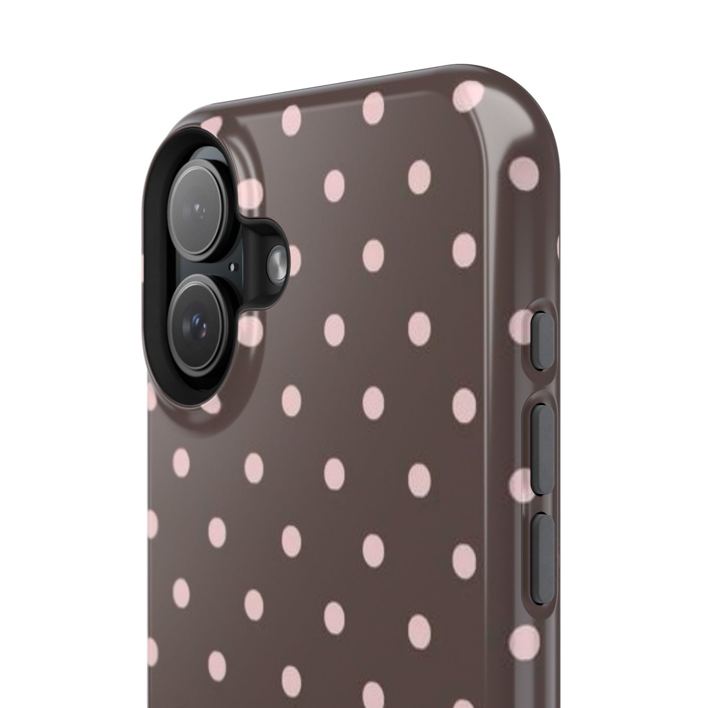 Brown and Pink Polka Dot Phone Case