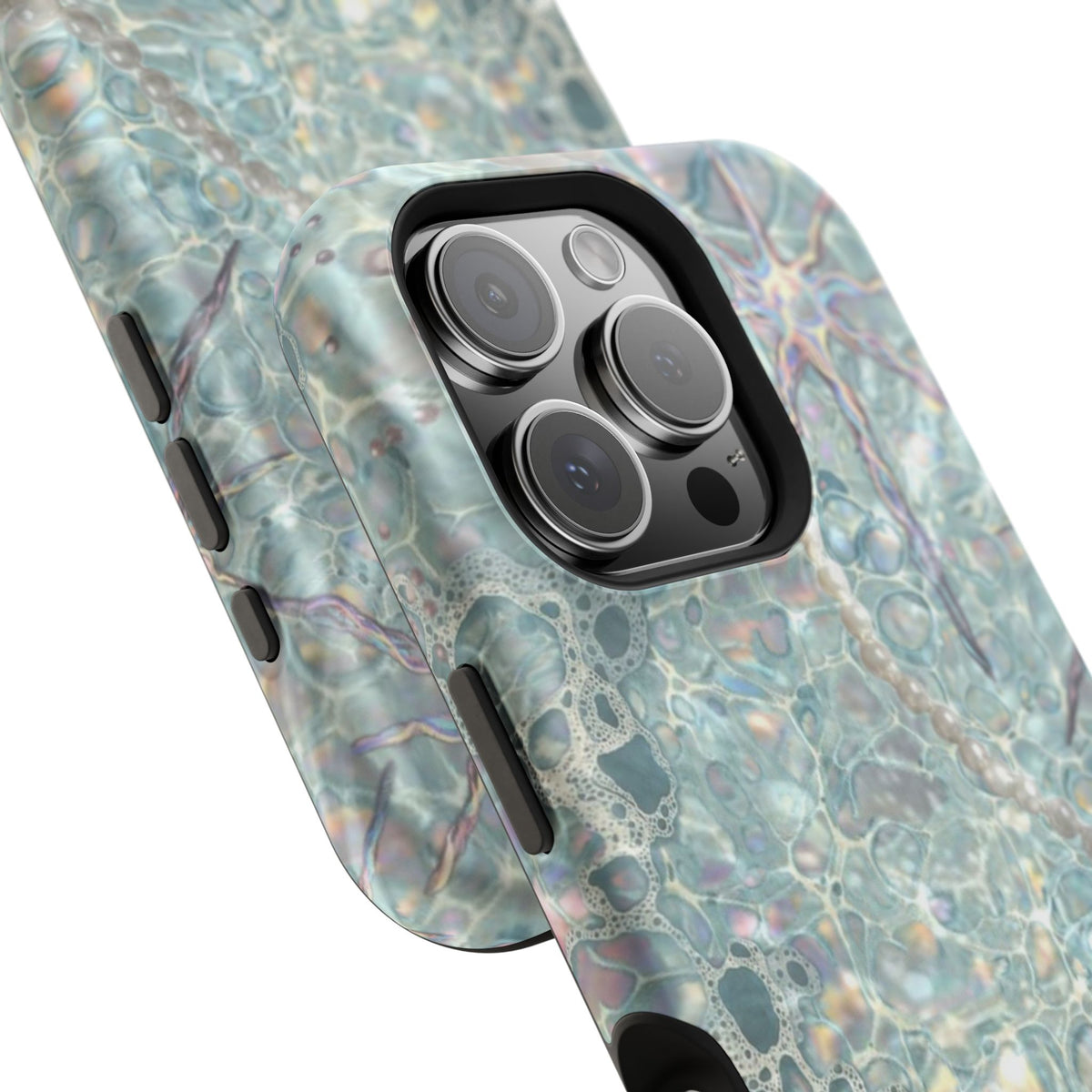 Marbled Seafoam Impact-Resistant Phone Case