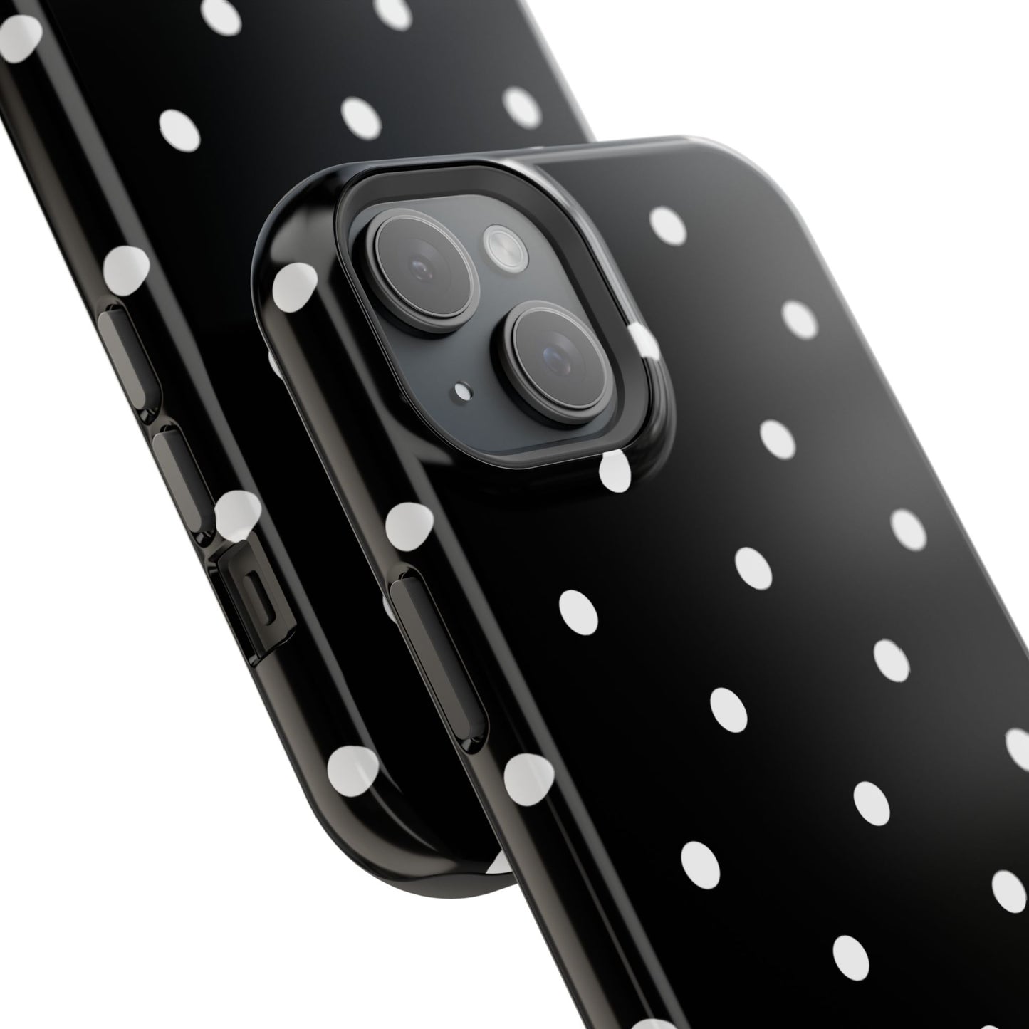 Black with White Polka Dots Phone Case
