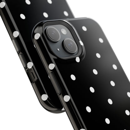 Black with White Polka Dots Phone Case