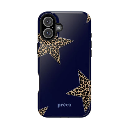 Navy Leopard Star Phone Case