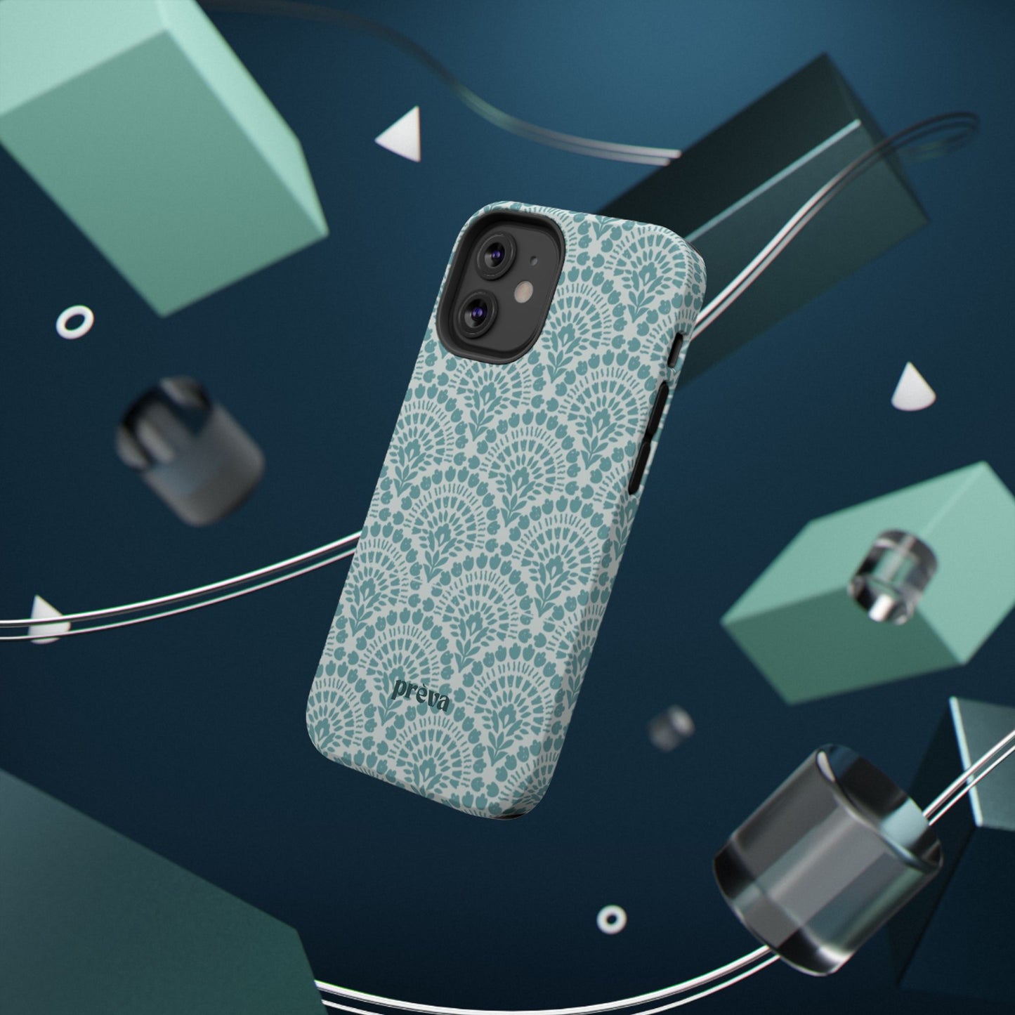 Aqua Lace Pattern Phone Case