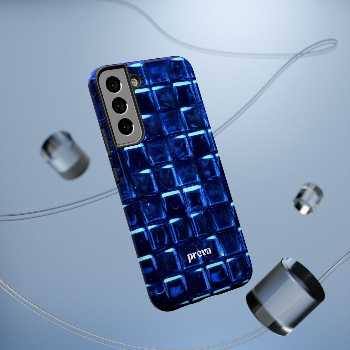 Blue Glass Tile Impact-Resistant Phone Case