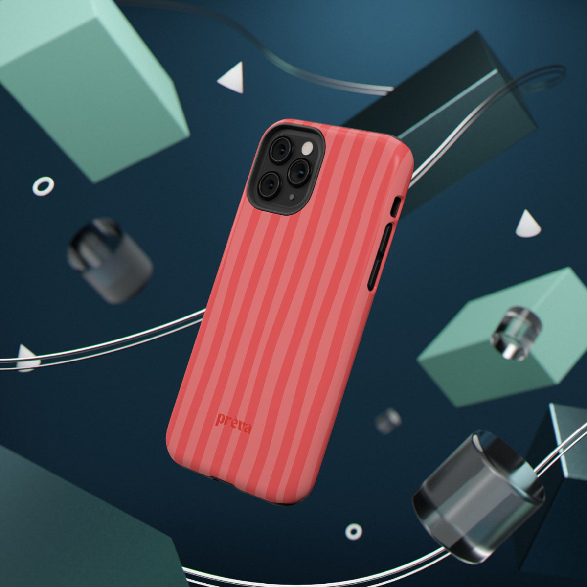 Coral Stipes Phone Case