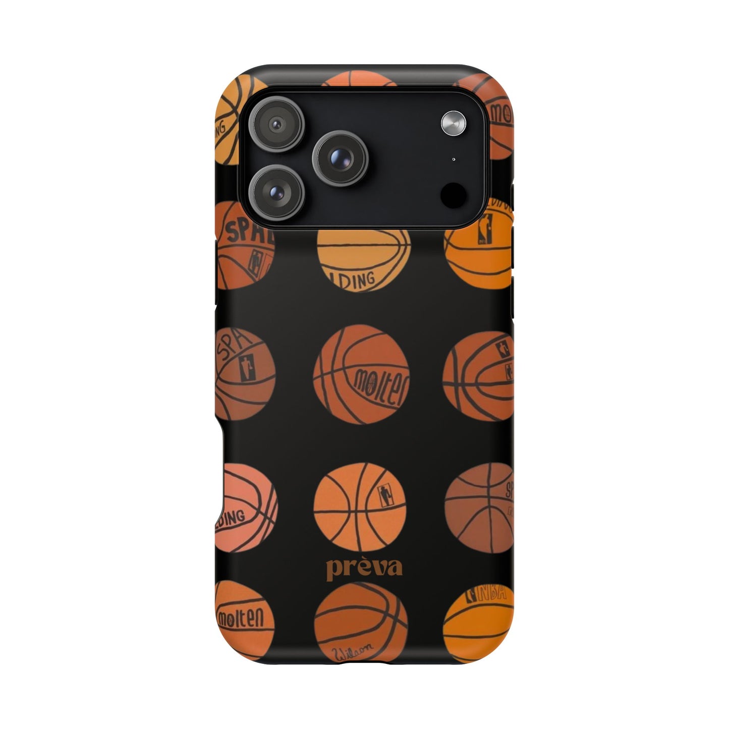 Black Basketball Phone Case