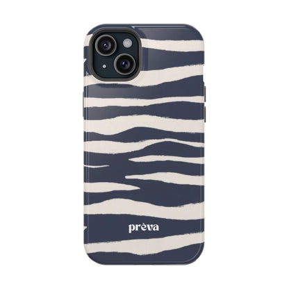 Navy & Cream Zebra Phone Case