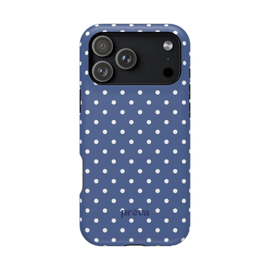 Navy Polka Dot Phone Case