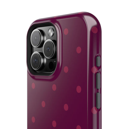 Maroon Polka Dots Phone Case