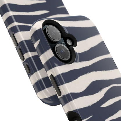 Navy & Cream Zebra Phone Case
