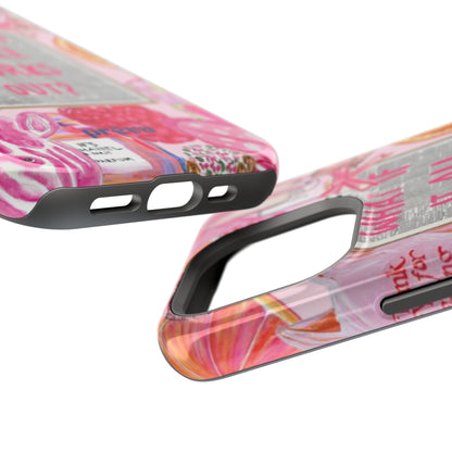 Pink "What If It All Works Out?" Collage Phone Case