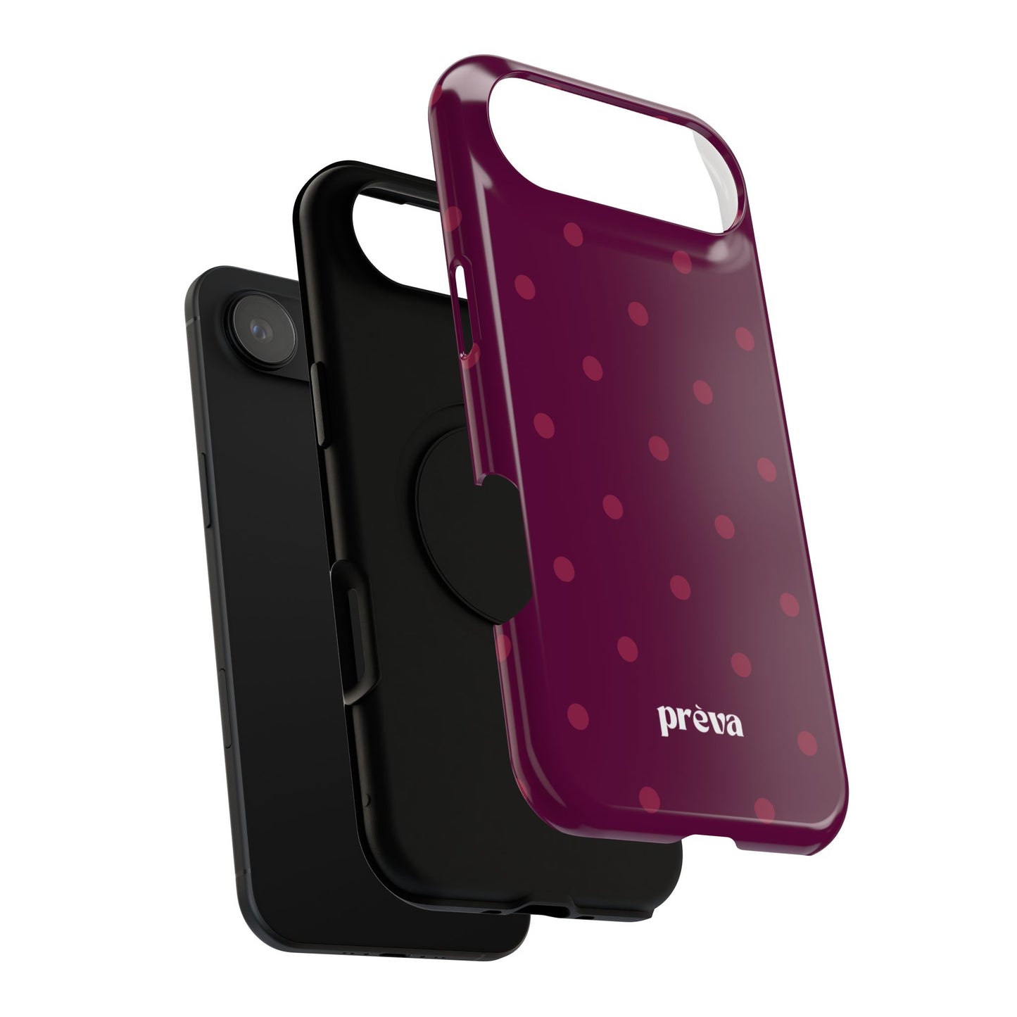 Maroon Polka Dots Phone Case