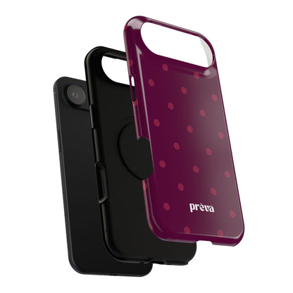 Maroon Polka Dots Phone Case