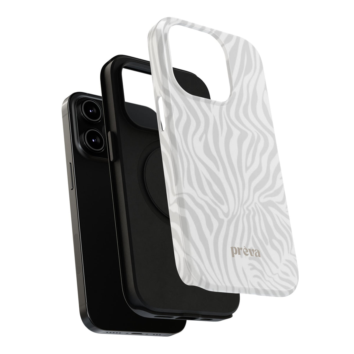 Zebra White Wave Phone Case
