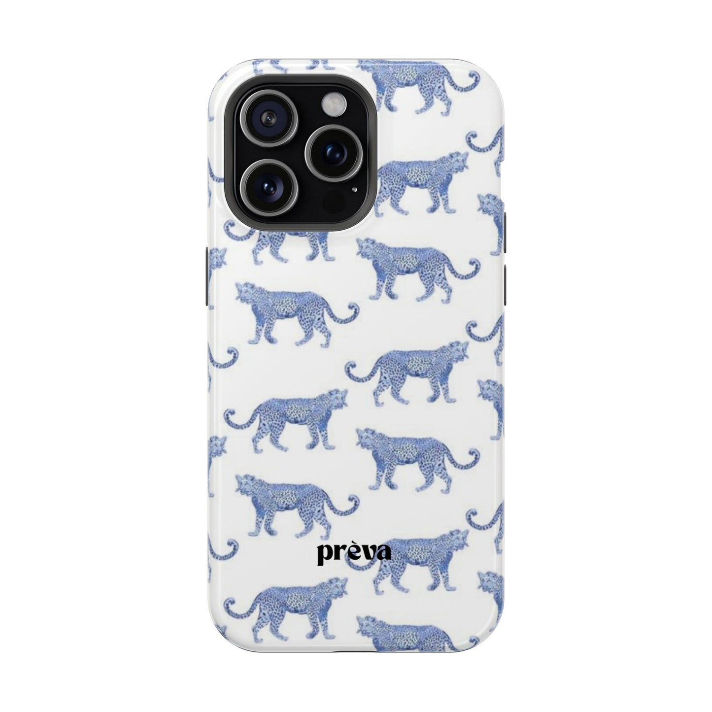 Blue Leopard Pattern Phone Case