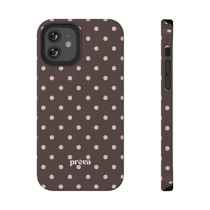 Brown and Pink Polka Dot Phone Case