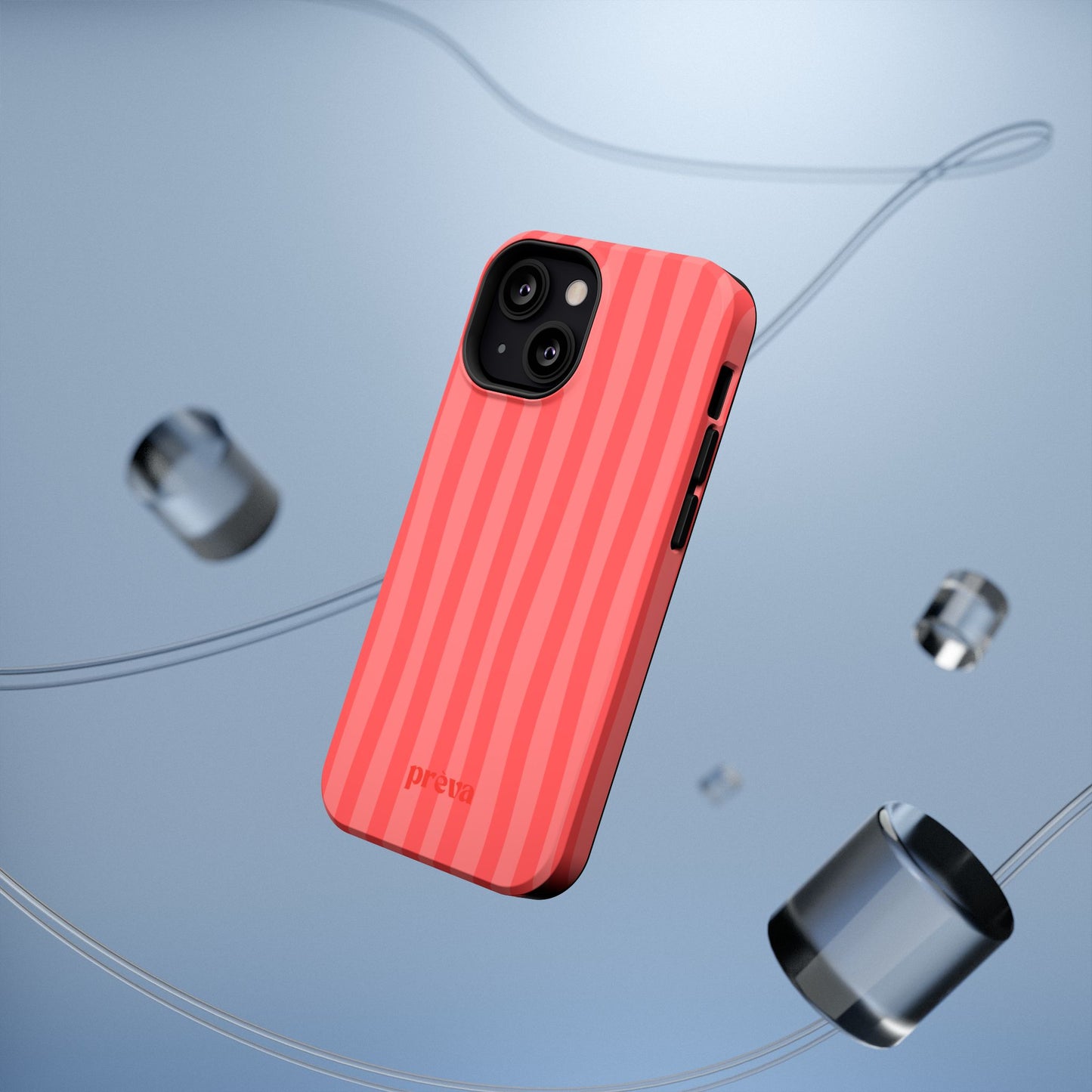 Coral Stipes Phone Case