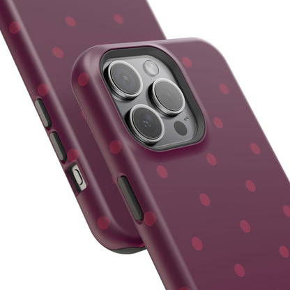 Maroon Polka Dots Phone Case