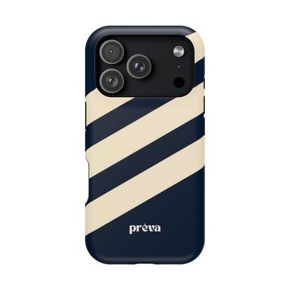 Striped Navy & Cream Phone Case