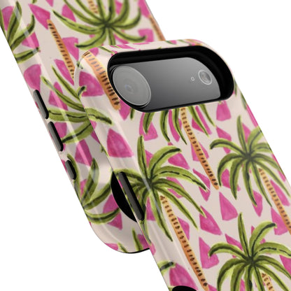 Phone Case — Pink Palm Tree Impact-Resistant Protector
