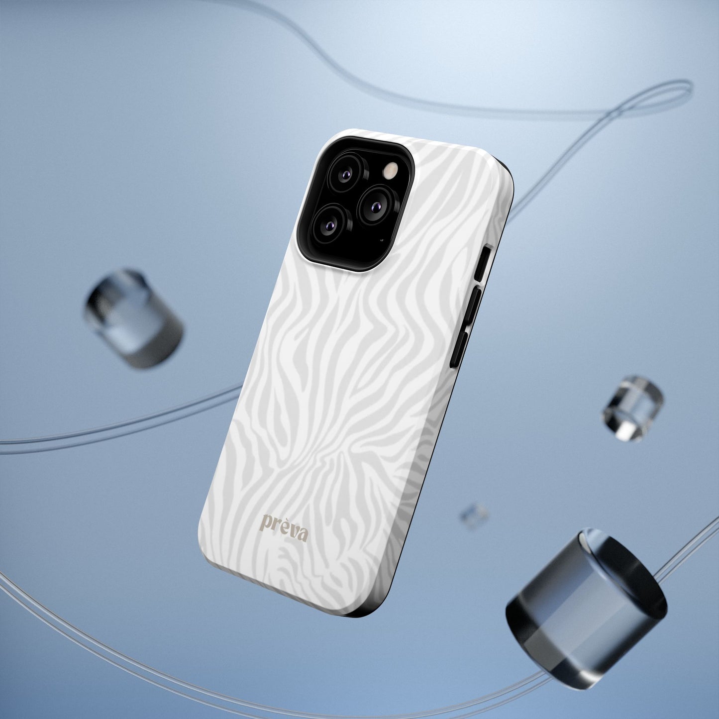 Zebra White Wave Phone Case
