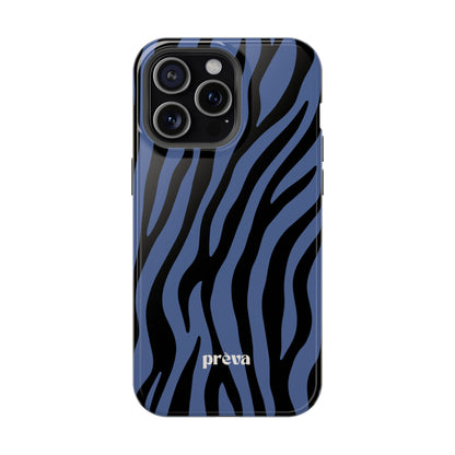 Blue & Black Zebra Stripe Phone Case